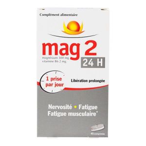 Mag 2 24h - Nervosité Fatigue Fatigue musculaire - 45 comprimés