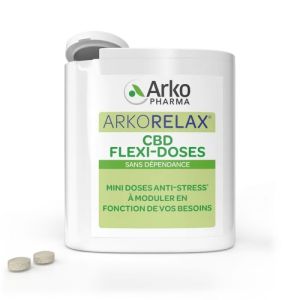 Arkorelax CBD Flexi-Doses - Anti Stress - 60 Mini Comprimés Sublingaux