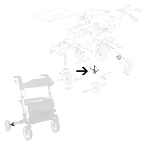 Patin de frein pour rollator Moka - Par 1