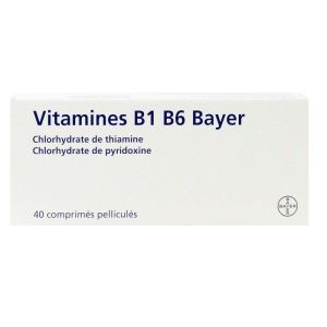 Vitamine B1 B6 - Fatigue passagère - 40 comprimés pelliculés