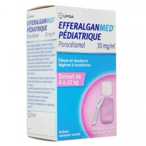 Efferalganmed Pédiatrique - 4 à 32kg - Fièvre et Douleurs légères à modérées - 150ml