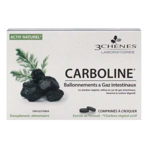 Carboline - Ballonnements Gaz intestinaux - 30 comprimés