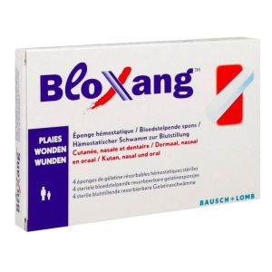 Bloxang - Eponges hémostatiques pour arrêter le saignement - 4 Bâtonnets