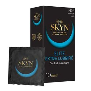 Préservatifs Skyn Elite extra lubrifié - Bte de 10 préservatifs sans latex