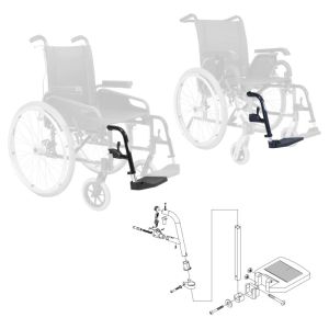 Potence avec repose-pied Droit pour fauteuil roulant Alto ou Pluriel