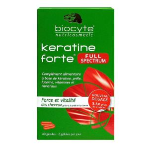 Keratine Forte Full Spectrum - Santé des cheveux - 40 Gélules