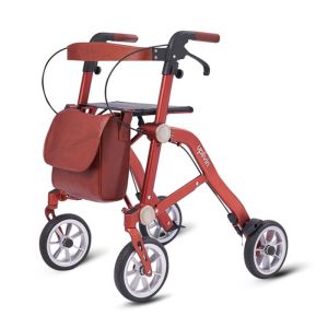 Rollator 4 roues Trive - Terracotta - Accessoires inclus