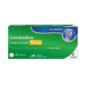 Loratadine 10mg - Allergies - 7 comprimés