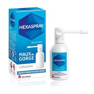 Hexaspray Biclotymol Collutoire Spray - Maux de Gorge - 30g