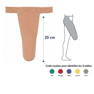 Bonnet couvre-moignon élasto-compressif fémoral - Innothéra Olympique - Hauteur fémorale 35 CM