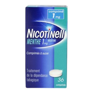 Nicotine 1mg Menthe - Traitement dépendance tabagique - 36 comprimés