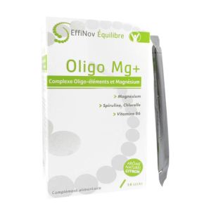 Oligo Mg+ arôme Citron - Activité physique ou intellectuelle intense - 14 sticks