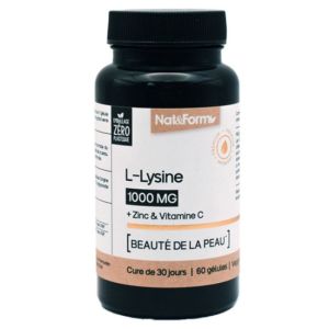 L-lysine 1000 mg - Beauté de la peau - 60 gélules