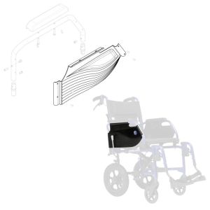 Plaque d'accoudoir B03 pour fauteuil Bobby Evo ou Eclips - Côté Droit