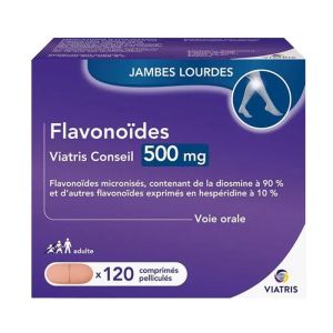 Flavonoïdes 500 mg - Jambes Lourdes - 120 comprimés