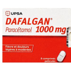 Dafalgan 1g - Fièvre et Douleurs - 8 comprimés pelliculés