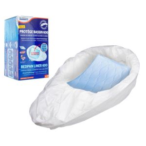 Protège bassin hygiène avec tampon absorbant 600ml hypoallergénique Boîte de 20