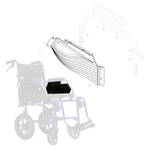 Plaque d'accoudoir B03 pour fauteuil Bobby Evo ou Eclips - Côté Gauche