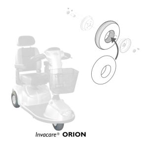 Pneu avec Chambre à air - pour Scooter Orion - 4,10/3,50-5 - Gris