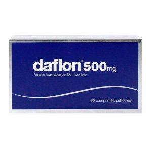 Daflon 500mg - Tonus veines Jambes lourdes - 60 comprimés pelliculés