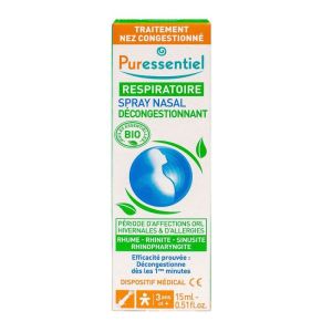 Spray Nasal Respiratoire Décongestionnant - Rhume Rhinite Sinusite Rhinopharyngite - 15ml
