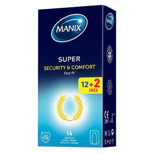Manix Super - Easy Fit - Sécurité et Confort - 12 préservatifs + 2 GRATUITS