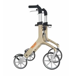 Rollator 4 roues Let's Fly - Beige - Sac inclus