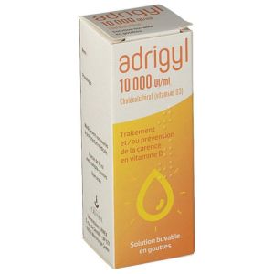 Adrigyl 10000ui/ml - Traitement Prévention carence Vitamine D - Solution Buvable 10ml