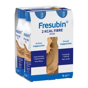 Fresubin - Drink - 2 Kcal Fibre - Boisson nutritionnelle - Cappuccino - 4 x 200ml