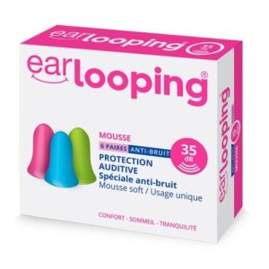 EARLOOPING - Bouchons oreille en mousse Anti-Bruit 35db - 6 paires