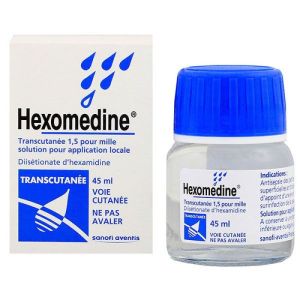 Hexomedine transcutanée 1,5‰ - Antiseptique Plaies superficielles - Flacon 45ml