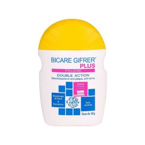 Bicare Grifer Plus - Poudre Double Action - Blanchissante Anti-plaque Anti tartre - 60g