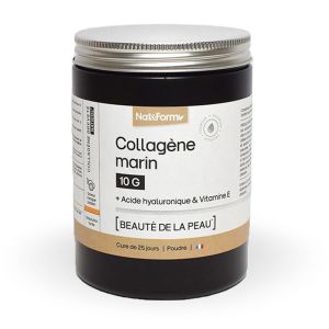 Collagène Marin 10G + Acide hyaluronique et Vitamine E - Beauté de la peau - Pot de 325g