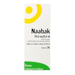 Collyre Naabak 19,6mg - Conjonctivite allergique - 36 unidoses 0,4ml