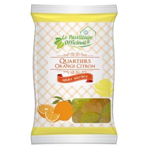 Pastilles Orange Citron - Sans Sucres - Sachet de 80g