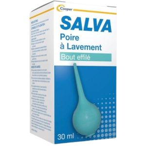 Salva - Poire Lavement Auriculaire n°2 (Réservoir 30ml) - Inflammation - Bouchons de Cerume