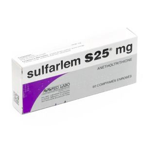 Sulfarlem S 25 mg - Traitement hyposialies - 60 comprimés enrobés