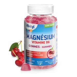 Magnesium Vitamine B6 - Goût cerise - 45 gommes