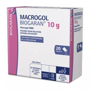 Macrogol 4000 10g - Constipation - 20 sachets Solution buvable