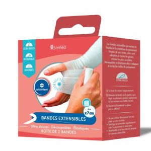 Bandes extensibles - 7 CM x 4M -  Boîte de 2 bandes