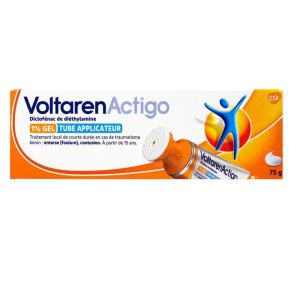VoltarenActigo 1% Gel - Entorse Foulure Contusion - Tube applicateur 75g