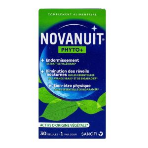 Novanuit Phyto+ - Endormissement Diminution réveil nocturne - 30 gélules