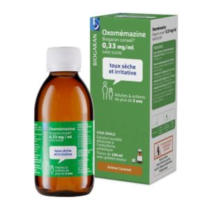 Oxomémazine 0,33mg/ml - Toux sèche et irritative - Arôme Caramel - 150ml