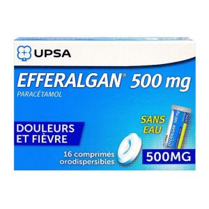Efferalgan 500mg - Douleurs et Fièvre - 16 comprimés orodispersibles