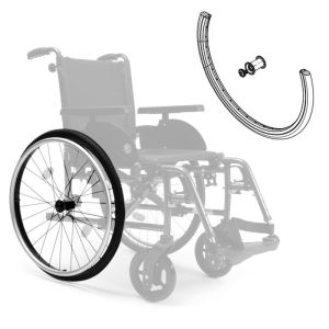 Roue arrière 24 Pouces avec bandage pour Fauteuils roulants