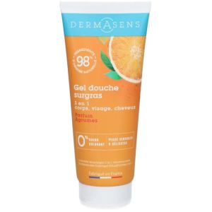 DERMASENS Gel douche surgras 3 en 1 Corps Visage Cheveux - Agrumes - 200 ml