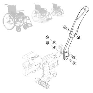 Prolongateur de frein Droit pour fauteuil roulant D200 V300 ou V500