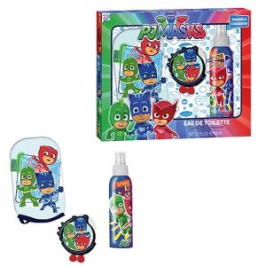 Eau de toilette PJ Masks - Déodorant spray pour enfants 150 ml + Linge de toilette + Support mural