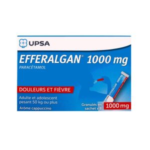 Efferalgan 1000mg Cappuccino - Douleurs et Fièvre - Granulés 8 sachets