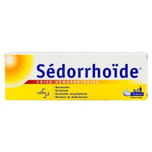 Crème rectale Sédorrhoïde - Crise Hémmoroïdaire - Tube 30 g